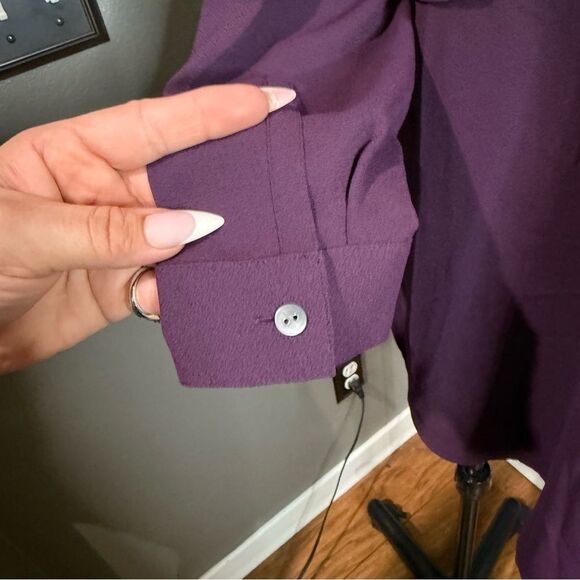 J. Jill Purple Button Down Shirt - Picture 8 of 11